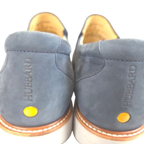 Samuel Hubbard Mens Navy Blue Suede Slip On Casual Shoes Size 9.5 Missing Insole - Picture 4 of 14